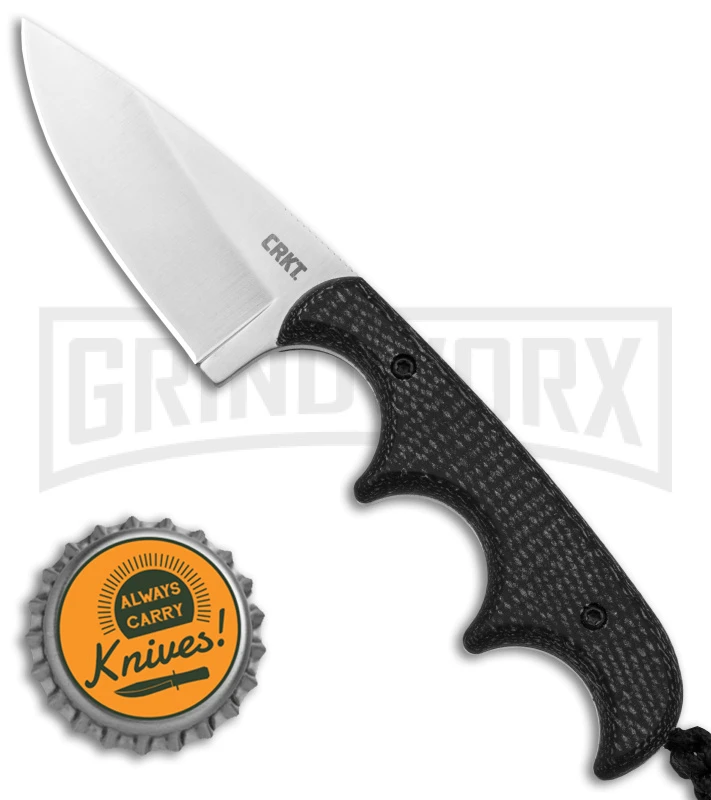 CRKT Folts Minimalist DP Black Resin Infused Fiber Neck Knife - Satin Plain 5 CRKT Folts Minimalist DP Black Resin Infused Fiber Neck Knife - Satin Plain - Image 3
