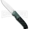 CRKT Ignitor Black & Green G10 Spring Assisted Knife - Satin Plain -Best Knife Shop CRKT Ignitor SA Black Green G 10 Satin 6850 BHQ 4374 jr large