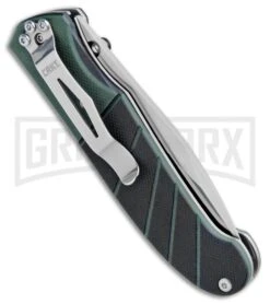 CRKT Ignitor Black & Green G10 Spring Assisted Knife - Satin Plain -Best Knife Shop CRKT Ignitor SA Black Green G 10 Satin 6850 BHQ 4374 jr side large