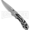 CRKT Moxie Gray/Black Spring Assisted Knife - Titanium Plain -Best Knife Shop CRKT Merch Moxie Gray Black SA Grey Plain 1102 BHQ 18527 jr large