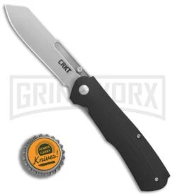 CRKT 6040 Radic Black G-10 Spring Assisted Knife - Satin -Best Knife Shop CRKT Radic Black G10 satin BHQ 76682 er bottlecap large