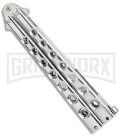 Caliber Gourmet Silver Fork Butterfly Trainer 8 Caliber Gourmet Silver Fork Butterfly Trainer -Best Knife Shop Caliber Gourmet Silver Fork Butterfly trainer BP 19522 er side large