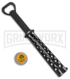 Caliber Gourmet Black Bottle Opener Butterfly Trainer 9 Caliber Gourmet Black Bottle Opener Butterfly Trainer -Best Knife Shop Caliber Gourmet black bottle opener Butterfly trainer BP 19521 er size large