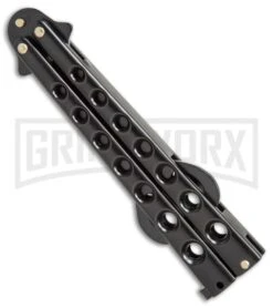 Caliber Gourmet Black Bottle Opener Butterfly Trainer 7 Caliber Gourmet Black Bottle Opener Butterfly Trainer -Best Knife Shop Caliber Gourmet black bottle opener Butterfly trainer BP 19521 er spine large