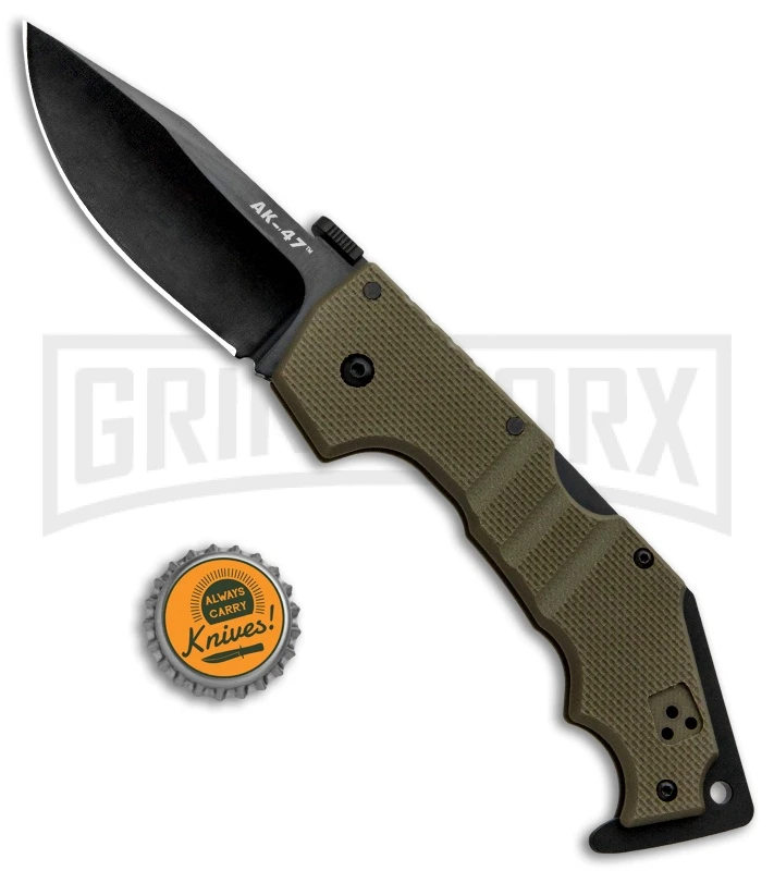 Cold Steel AK-47 OD Green G-10 Folding Knife - Black Plain 6 Cold Steel AK-47 OD Green G-10 Folding Knife - Black Plain - Image 4