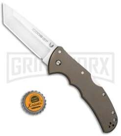 Cold Steel Code-4 Gun Metal Aluminum Tanto Lockback Knife - Satin Plain 9 Cold Steel Code-4 Gun Metal Aluminum Tanto Lockback Knife - Satin Plain -Best Knife Shop Cold Steel Code 4 Tanto LB Satin 58PT BHQ 15401 jr bottlecap large