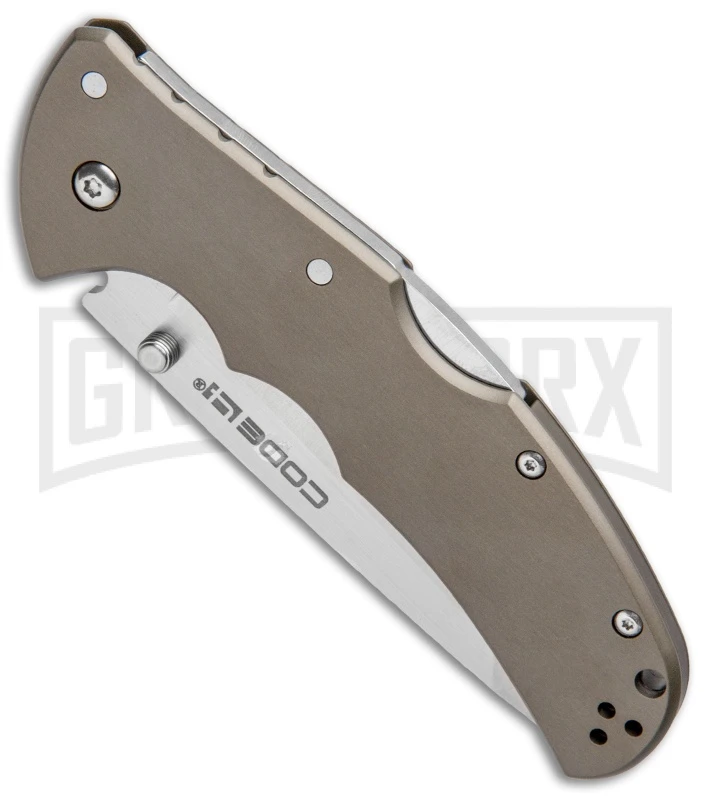 Cold Steel Code-4 Gun Metal Aluminum Tanto Lockback Knife - Satin Plain 4 Cold Steel Code-4 Gun Metal Aluminum Tanto Lockback Knife - Satin Plain - Image 2