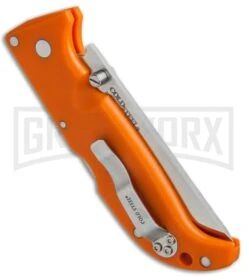 Cold Steel Blaze Orange Finn Wolf Lockback Knife - Satin Plain -Best Knife Shop Cold Steel Finn Wolf LB Blaze Orange 20NPRYZ BHQ 51987 jr side large