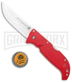 Cold Steel Finn Wolf Lockback Knife Red (3.5" Satin) -Best Knife Shop Cold Steel Finn Wolf LB Red Satin BHQ 92340 jr bottlecap large