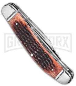 Cold Steel Gentleman's Stockman Jigged Bone Slip Joint Knife (2.5" Satin) -Best Knife Shop Cold Steel Gentlemans Stockman Slip Joint Knife jigged Bone 2in Satin BHQ 140029 td side large