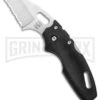 Cold Steel Black Mini Tuff Lite Pocket Knife - Satin Full Serr -Best Knife Shop Cold Steel Mini Tuff Lite Tri Ad Lock Satin Full Serr 20MTS BHQ 49422 jr large