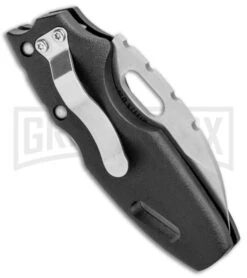 Cold Steel Black Mini Tuff Lite Pocket Knife - Satin Full Serr -Best Knife Shop Cold Steel Mini Tuff Lite Tri Ad Lock Satin Full Serr 20MTS BHQ 49422 jr side large