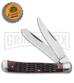 Cold Steel Trapper Jigged Bone Slip Joint Knife (3.3" Satin) -Best Knife Shop Cold Steel Trapper Slip Joint Knife Jigged Bone 3in Satin BHQ 140032 td size large