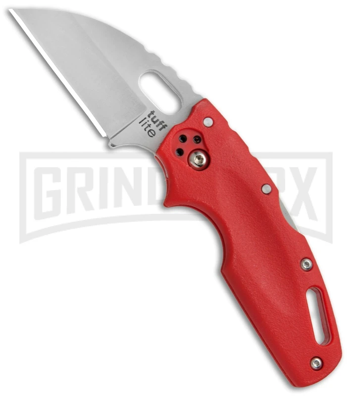 Cold Steel Tuff Lite Red Folding Knife - Satin Plain 3 Cold Steel Tuff Lite Red Folding Knife - Satin Plain