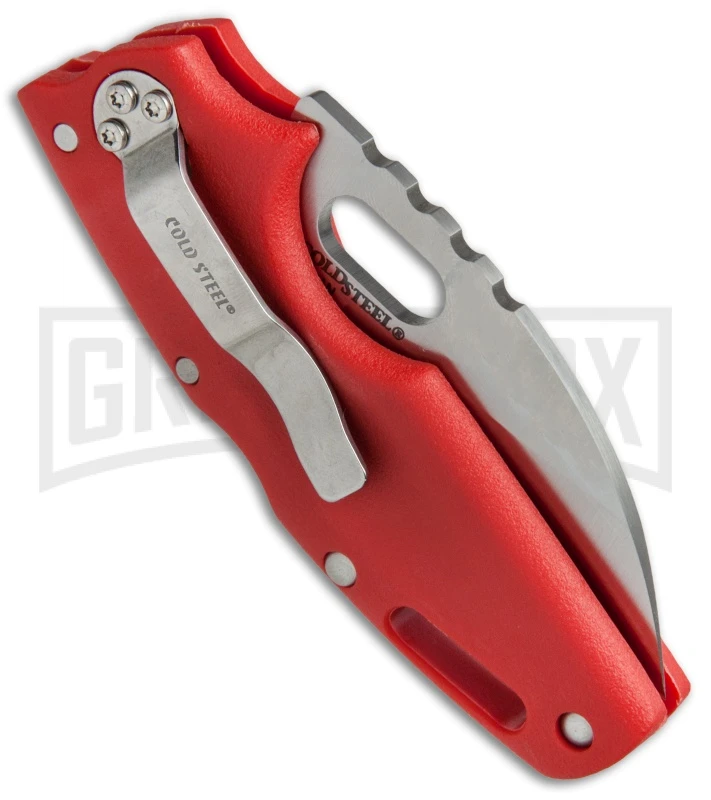 Cold Steel Tuff Lite Red Folding Knife - Satin Plain 5 Cold Steel Tuff Lite Red Folding Knife - Satin Plain - Image 3