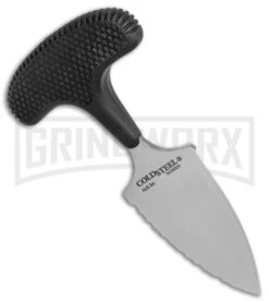 Cold Steel Urban Edge Push Dagger Knife - Satin Plain/Serr -Best Knife Shop Cold Steel Urban Edge push dagger satin serr BHQ 15405 er side large