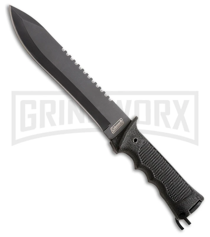 Coleman Dark Wilderness Black Polymer Fixed Blade Knife - Black Plain 3 Coleman Dark Wilderness Black Polymer Fixed Blade Knife - Black Plain