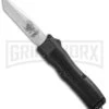 Conquest Tactical Fury Black D/A OTF Automatic Knife - Stonewash Plain -Best Knife Shop Conquest Tactical Fury DA OTF Black SW BHQ 30663 jr large