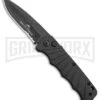 Delta Force Automatic Knife Black Aluminum - Black Partially Serrated -Best Knife Shop Delta Force Auto Black Molded Plastic Black Partially Serrated GX 33539 jr large