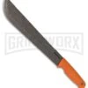 EKA Vine Thrasher Orange Fixed Blade Knife - Black Stonewash Plain -Best Knife Shop EKA Vine Thrasher Orange black sw BHQ 45876 er large