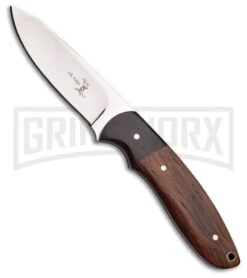 Elk Ridge Backbone Brown Pakkawood Fixed Blade Knife - Mirror Plain