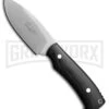 Elk Ridge Steady Trapper Black Wood Fixed Blade Knife - Satin Plain -Best Knife Shop Elk Ridge Steady Trapper Black Wood Satin BP 24934 jr large