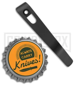 Flytanium Pocket Clip For Boker Kalashnikov Knives Black DLC Titanium -Best Knife Shop Flytanium Ti Pocket Clip for Boker KALS Knives Black DLC BHQ 174262 jr bottlecap large