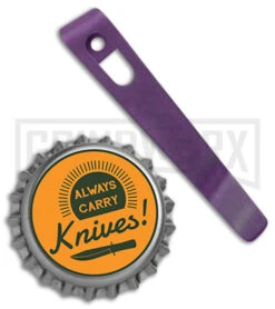 Flytanium Pocket Clip For Boker Kalashnikov Knives Purple Anodized Titanium -Best Knife Shop Flytanium Ti Pocket Clip for Boker KALS Knives Purple Anodized BHQ 174278 jr bottlecap large