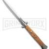 Frank B. 11" Italian Stiletto Olive Wood Automatic Knife - Dagger -Best Knife Shop Frank B 11in Italian Stiletto Olive Wood AK Dagger GX 3497 td large