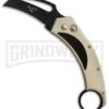 Frank B Beltrame Karambit Tan Automatic Knife - Black Plain