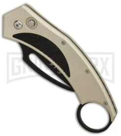 Frank B Beltrame Karambit Tan Automatic Knife - Black Plain 8 Frank B Beltrame Karambit Tan Automatic Knife - Black Plain -Best Knife Shop Frank B Beltrame Karambit sand BP 4731 er spine large