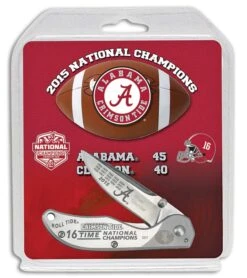 Frost Cutlery Alabama Champs Gray Manual Folding Knife - Mirror Plain