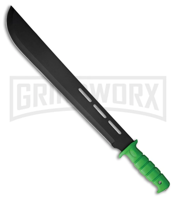Frost Cutlery Amazon Assault Machete Green Fixed Blade Knife - Black Plain 3 Frost Cutlery Amazon Assault Machete Green Fixed Blade Knife - Black Plain