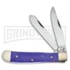 Frost Cutlery Big Game Trapper Purple Smooth Bone Pocket Knife -Best Knife Shop Frost Cutlery Big Game Trapper Purple Smooth Bone BP 22094 jr large