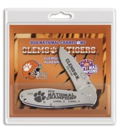 Frost Cutlery Clemson Champs Gray Manual Folding Knife - Satin Plain