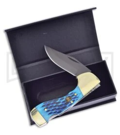 Frost Cutlery Steel Warrior Choctaw Blue Bone Lockback Knife