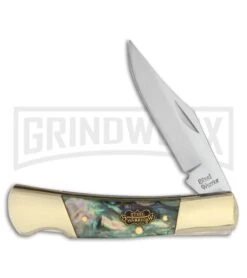 Frost Cutlery Steel Warrior Barracuda Abalone Lockback Knife