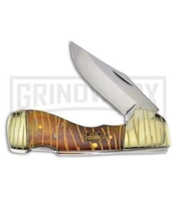 Frost Cutlery Steel Warrior Choctaw Tiger Brown Lockback Knife