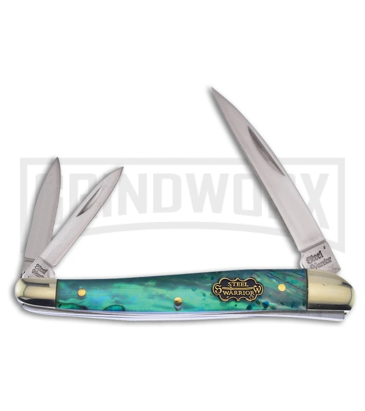 Frost Cutlery Steel Warrior Urbane Abalone Pocket Knife 3 Frost Cutlery Steel Warrior Urbane Abalone Pocket Knife