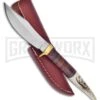 Frost Cutlery Whitetail Spook Brown Fixed Blade Knife - Satin Plain -Best Knife Shop Frost Cutlery Whitetail Spook Brown satin BHQ 73304 er large