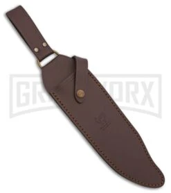 Frost Cutlery Hen & Rooster Prowler Stag Fixed Blade Knife - Mirror Plain -Best Knife Shop Frost cutlery hen and rooster dusk hunter stag black BP 28154 jr sheath large