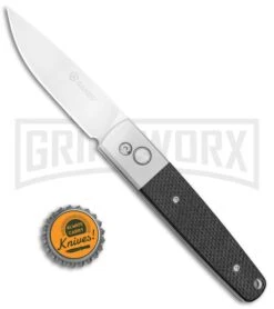 Ganzo Knives G7211-BK Black G-10 Automatic Knife - Flat Grind Satin -Best Knife Shop Ganzo Knives Black G 10 Flat Grind Satin G7211 BK BP 25412 jr bottlecap large