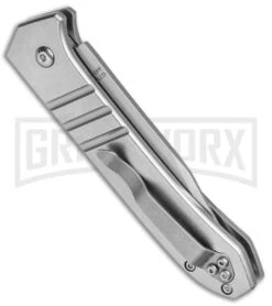 Ganzo Knives G719 Green G-10 Automatic Knife - Clip Point Stonewash -Best Knife Shop Ganzo Knives G719 Green G 10 Clip Point SW G719 GR BP 24623 jr side large