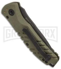 Gerber Propel Downrange OD Green Automatic Knife - Tanto Black Serr -Best Knife Shop Gerber Auto Propel Downrange OD green black serr BHQ 67394 er side large