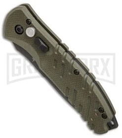 Gerber Propel Downrange OD Green Automatic Knife - Tanto Black Serr -Best Knife Shop Gerber Auto Propel Downrange OD green black serr BHQ 67394 er spine large
