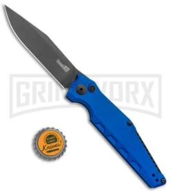 Kershaw Launch 7 Galyean Blue Automatic Knife - Black Plain 10 Kershaw Launch 7 Galyean Blue Automatic Knife - Black Plain -Best Knife Shop Kershaw Galyean Launch 7 Blue Black 7900BLUBLK BHQ 99039 jr bottlecap large