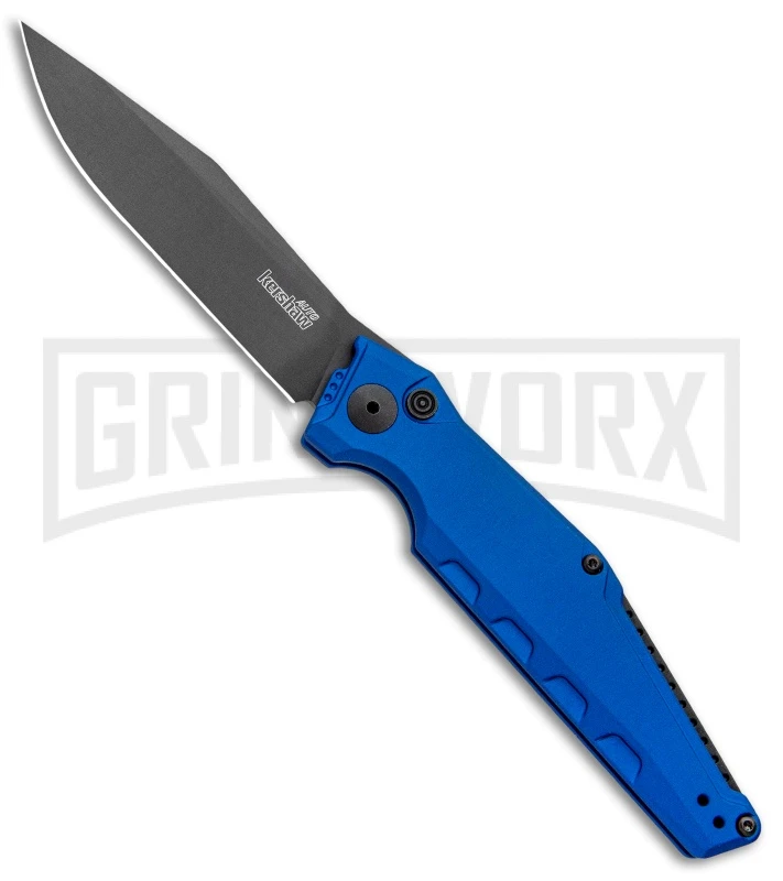 Kershaw Launch 7 Galyean Blue Automatic Knife - Black Plain 3 Kershaw Launch 7 Galyean Blue Automatic Knife - Black Plain