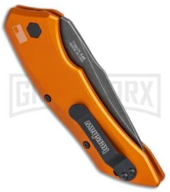 Kershaw Launch 1 Orange Aluminum Automatic Knife - Blackwash Plain 11 Kershaw Launch 1 Orange Aluminum Automatic Knife - Blackwash Plain -Best Knife Shop Kershaw Launch 1 Auto Orange Aluminum BlackWash 7100OR BHQ 78323 jr side large