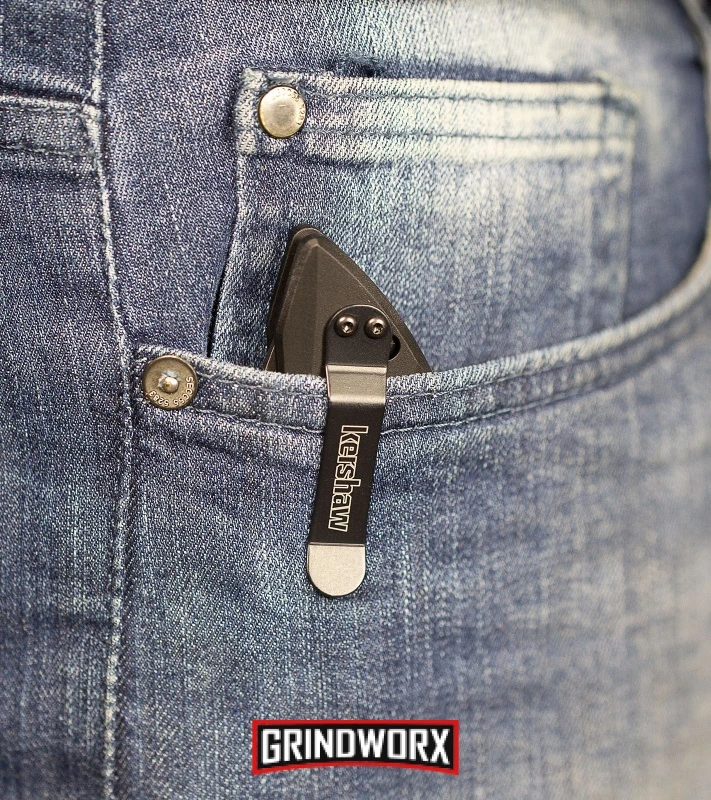 Kershaw Launch 1 Orange Aluminum Automatic Knife - Blackwash Plain 8 Kershaw Launch 1 Orange Aluminum Automatic Knife - Blackwash Plain - Image 6