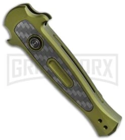 Kershaw Launch 12CA Legal OD Green Automatic Knife - SW Plain 7 Kershaw Launch 12CA Legal OD Green Automatic Knife - SW Plain -Best Knife Shop Kershaw Launch 12 CA Legal Stiletto Automatic Knife OD Green 1.9 SW BHQ 117837 LS Spine large